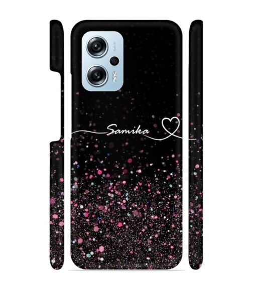 Sparkle design with Customize text Redmi K50i 5G Mobile Cover