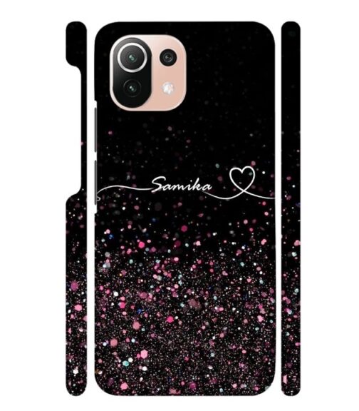 Sparkle design with Customize text Mi 11 Lite Mobile Cover
