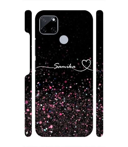 Sparkle design with Customize text Realme C21 Y Mobile Cover