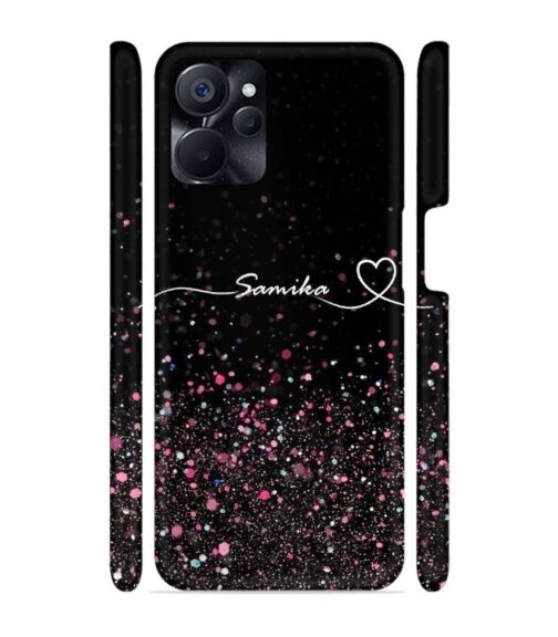 Sparkle design with Customize text Realme 9i (5G) Mobile Cover