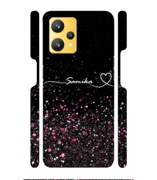Sparkle design with Customize text Realme 9 Mobile Cover