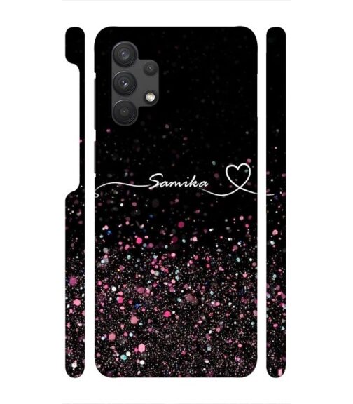 Sparkle design with Customize text Samsung Galaxy A32 Mobile Cover