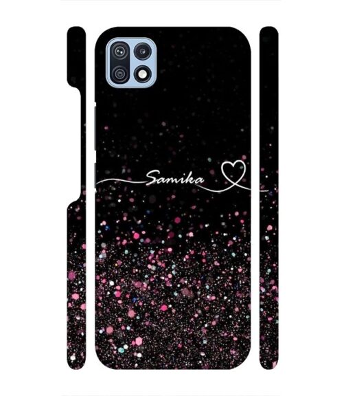 Sparkle design with Customize text Samsung Galaxy F42 (5G) Mobile Cover