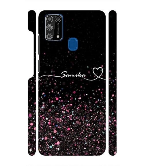 Sparkle design with Customize text Samsung Galaxy M31 Mobile Cover