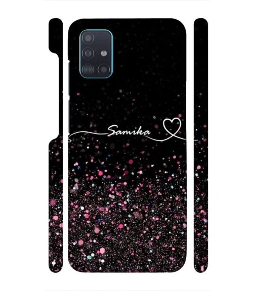 Sparkle design with Customize text Samsung Galaxy A51 Mobile Cover