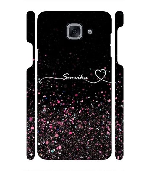 Sparkle design with Customize text Samsung Galaxy J7 Max Mobile Cover