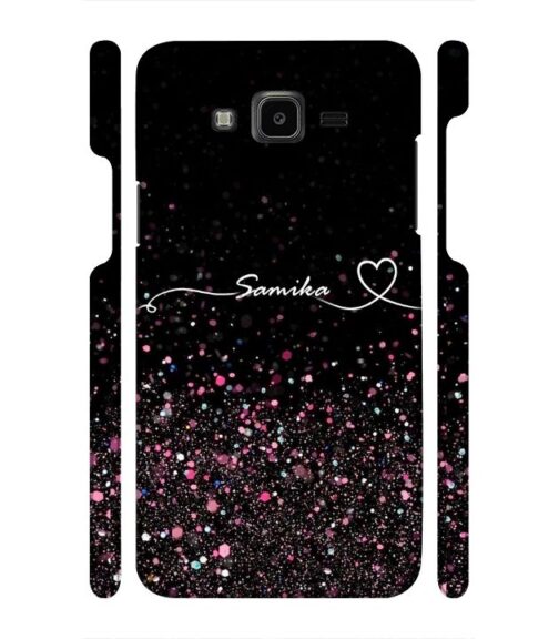 Sparkle design with Customize text Samsung Galaxy J7 (2016) Mobile Cover