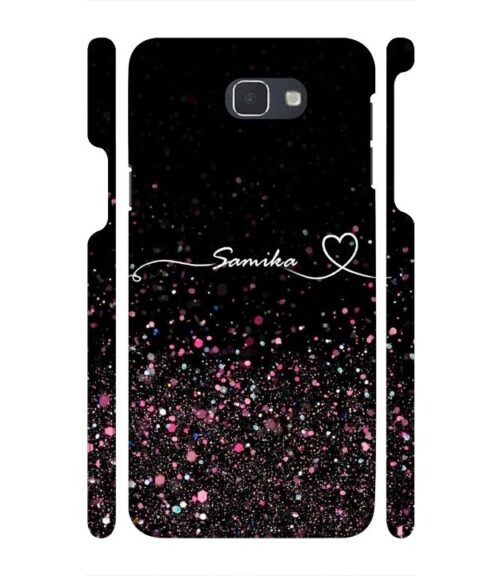 Sparkle design with Customize text Samsung Galaxy J7 Prime Mobile Cover