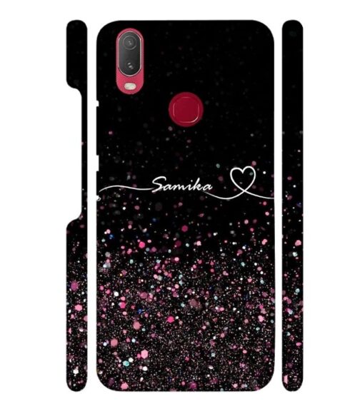 Sparkle design with Customize text Vivo Y95 Mobile Cover