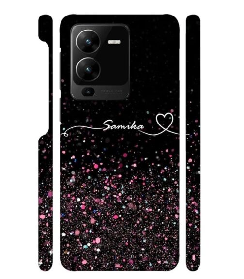 Sparkle design with Customize text Vivo Y35 Mobile Cover