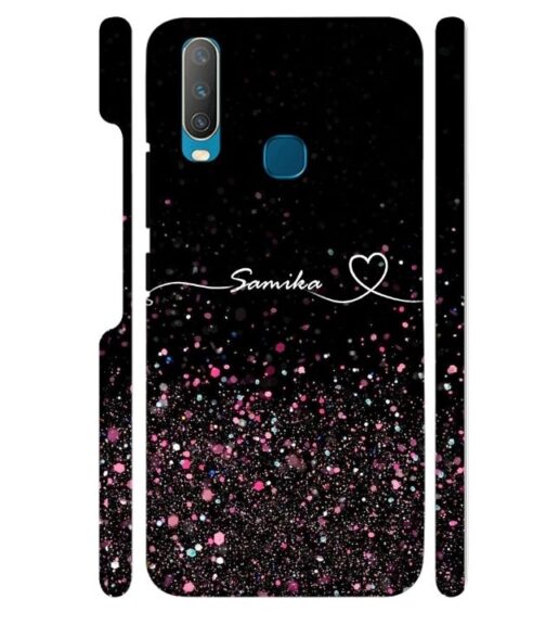 Sparkle design with samika text Vivo Y15 Mobile Cover
