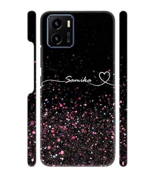 Sparkle design with Customize text Vivo Y15 C Mobile Cover