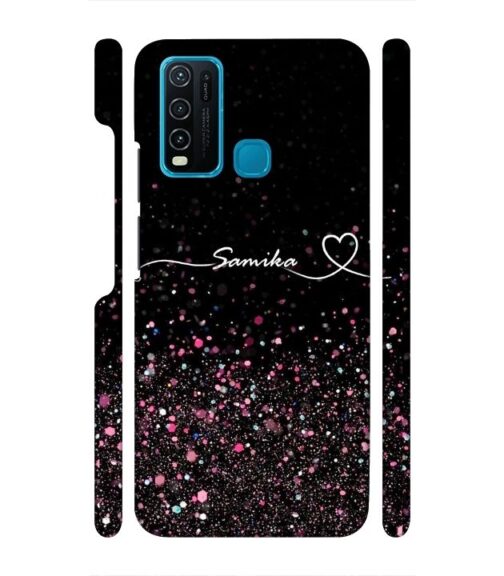 Sparkle design with Customize text Vivo Y30 Mobile Cover