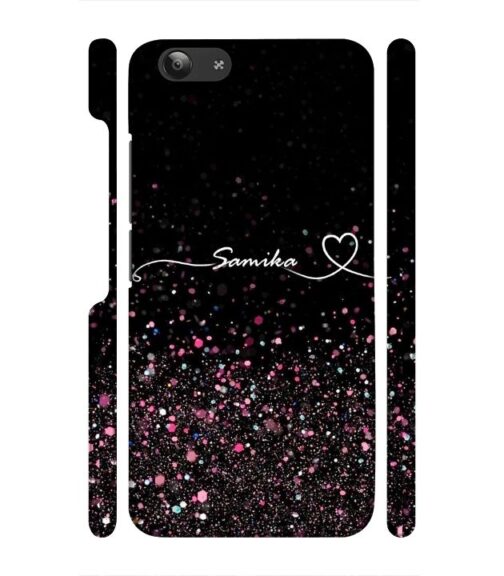 Sparkle design with Customize text Vivo Y53 Mobile Cover