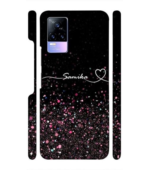Sparkle design with Customize text Vivo Y73 Mobile Cover