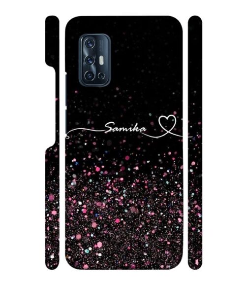 Sparkle design with Customize text Vivo V17 Mobile Cover