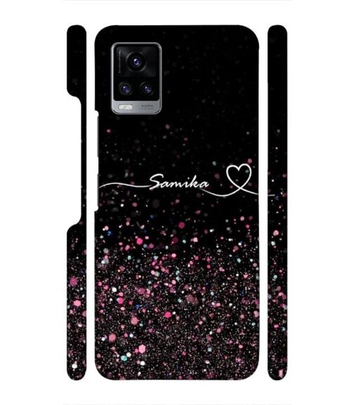 Sparkle design with Customize text Vivo V20 Mobile Cover