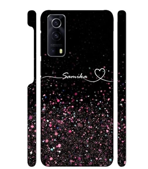 Sparkle design with Customize text iQOO Z3 Mobile Cover
