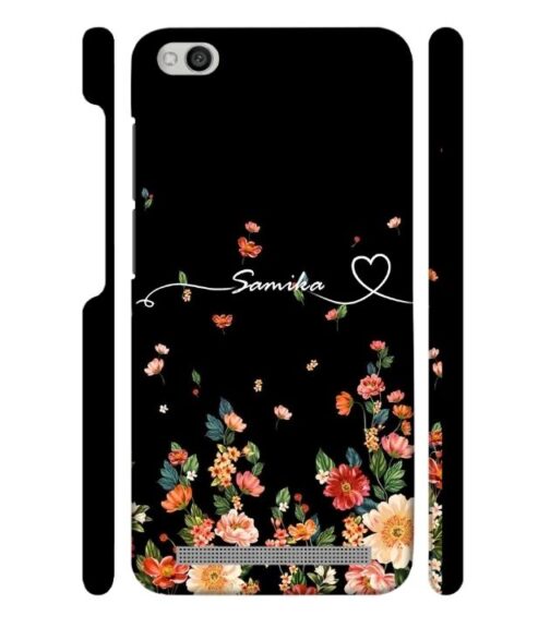 Floral design with Customize text Redmi 5A Mobile Cover