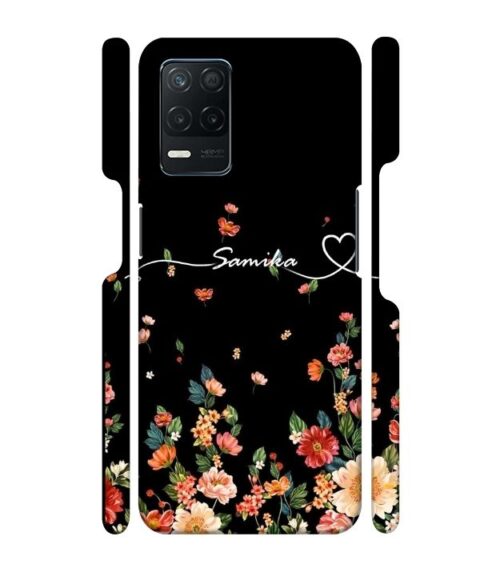 Floral design with Customize text Realme 9 (5G) Mobile Cover