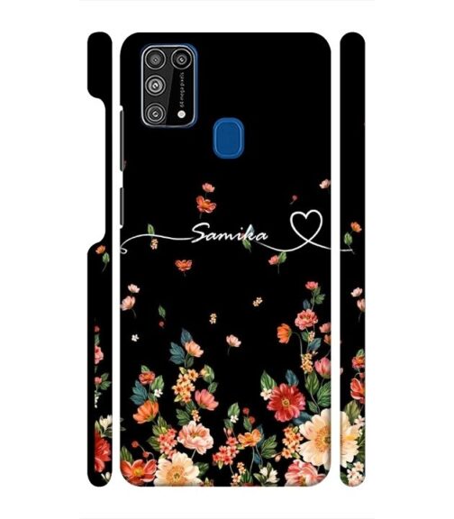 Floral design with Customize text Samsung Galaxy M31 Mobile Cover