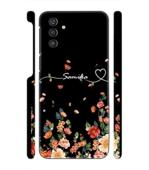 Floral design with Customize text Samsung Galaxy M13 4G Mobile Cover