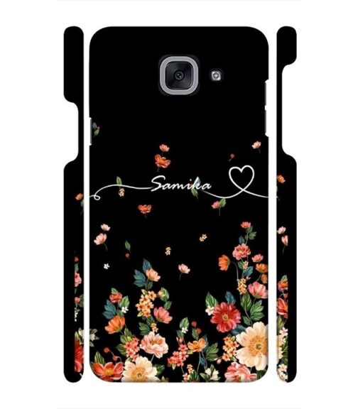 Floral design with Customize text Samsung Galaxy J7 Max Mobile Cover