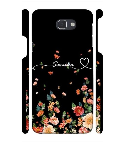 Floral design with Customize text Samsung Galaxy J7 Prime Mobile Cover