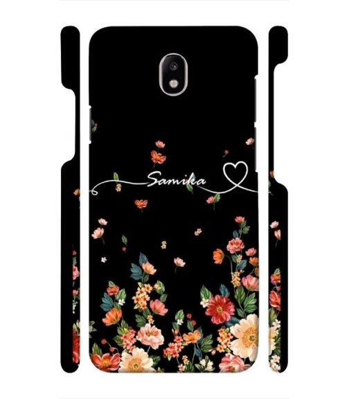 Floral design with Customize text Samsung Galaxy J7 (2017) Mobile Cover