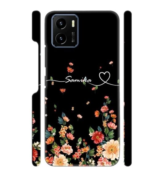 Floral design with Customize text Vivo Y15 C Mobile Cover