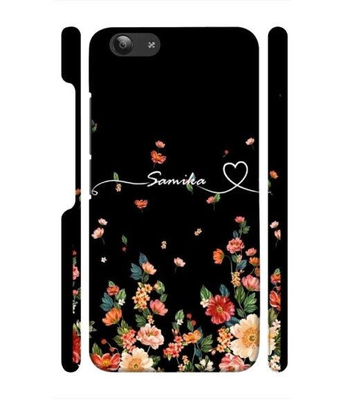 Floral design with Customize text Vivo Y53 Mobile Cover
