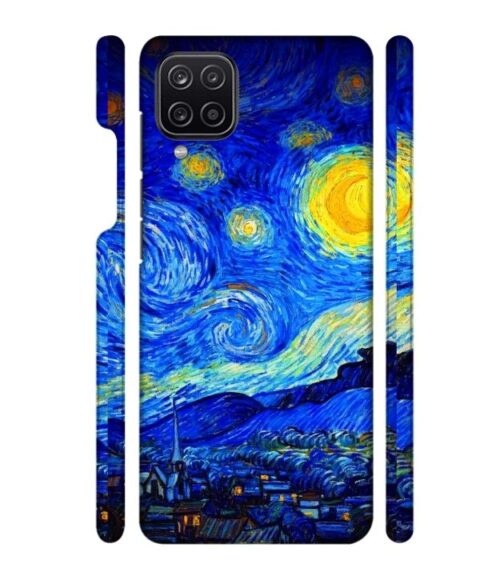 Abstract painting design to the sky and mountain Samsung Galaxy A12 Mobile Cover