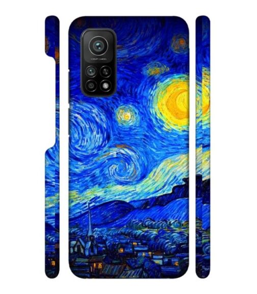 Abstract painting design to the sky and mountain Mi 10T Mobile Cover