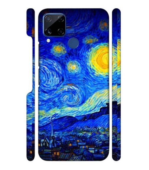 Abstract painting design to the sky and mountain Realme C15 Mobile Cover
