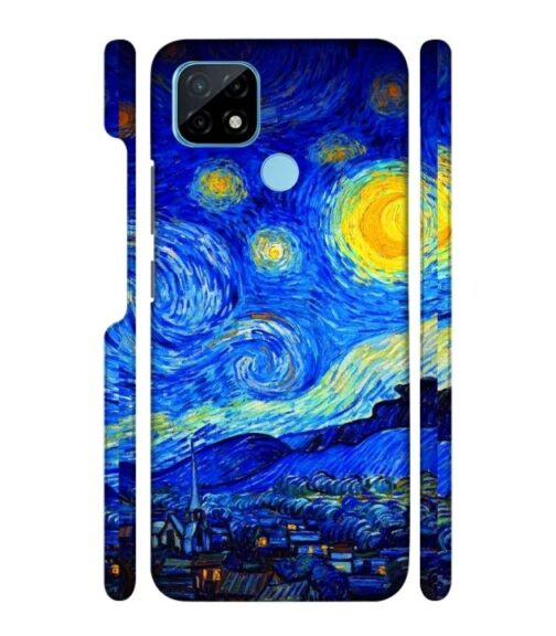 Abstract painting design to the sky and mountain Realme C21 Mobile Cover