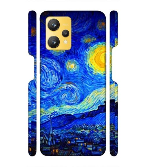 Abstract painting design to the sky and mountain Realme 9 Mobile Cover