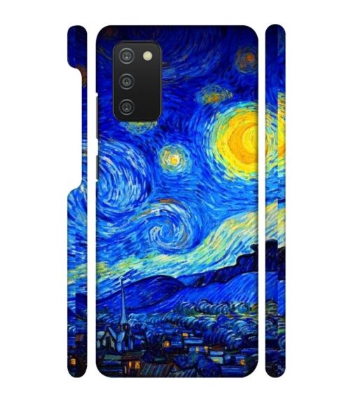Abstract painting design to the sky and mountain Samsung Galaxy F02 S Mobile Cover