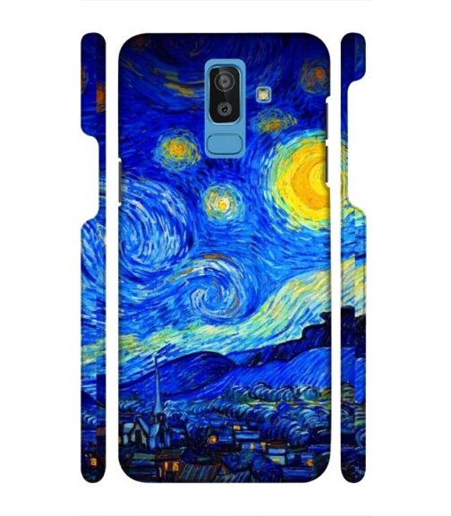 Abstract painting design to the sky and mountain Samsung Galaxy J8 Mobile Cover