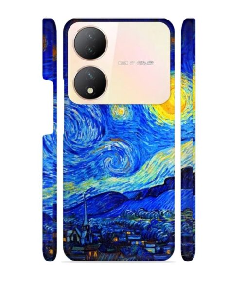Abstract painting design to the sky and mountain Vivo Y100 (5G) Mobile Cover