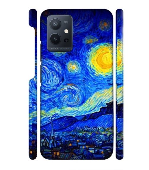 Abstract painting design to the sky and mountain Vivo Y75 (5G) Mobile Cover