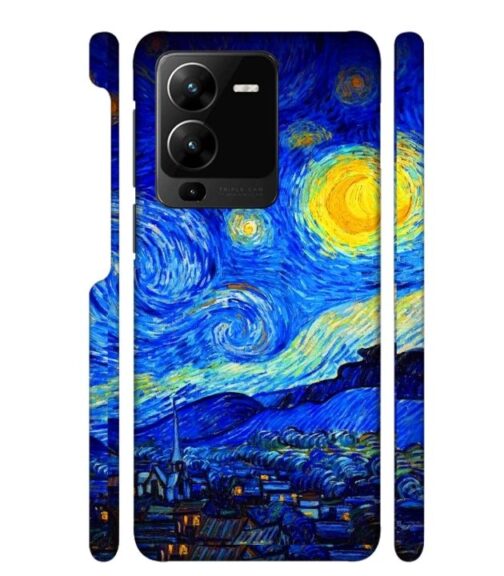 Abstract painting design to the sky and mountain Vivo Y35 Mobile Cover