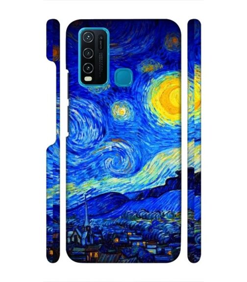 Abstract painting design to the sky and mountain Vivo Y30 Mobile Cover