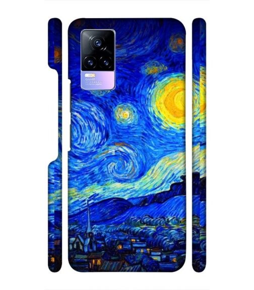 Abstract painting design to the sky and mountain Vivo Y73 Mobile Cover