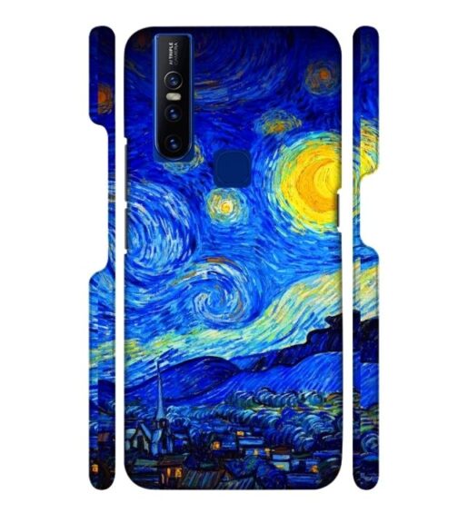 Abstract painting design to the sky and mountain Vivo V15 Mobile Cover