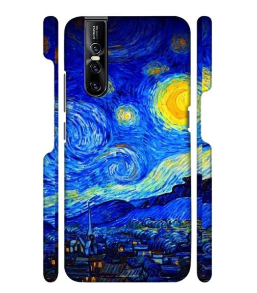 Abstract painting design to the sky and mountain Vivo V15 Pro Mobile Cover
