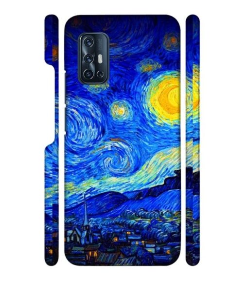 Abstract painting design to the sky and mountain Vivo V17 Mobile Cover