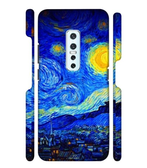 Abstract painting design to the sky and mountain Vivo V17 Pro Mobile Cover