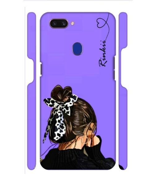 Girl with Customize text Oppo F9 Pro Mobile Cover