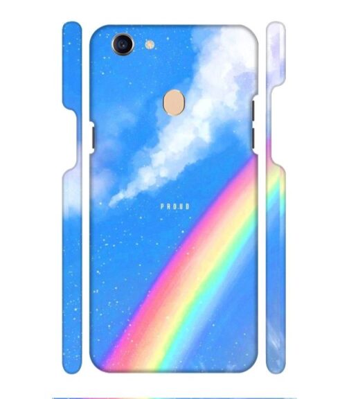 Blue sky with rainbow pattern Oppo F7 Mobile Cover