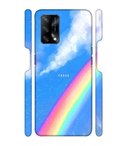 Blue sky with rainbow pattern Oppo F19 S Mobile Cover